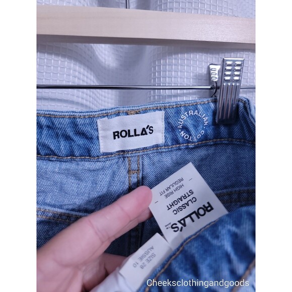 Rollas Classic Straight Hi-Rise Reg. Fit Button Fly Jeans Women's size 28 - Picture 8 of 10
